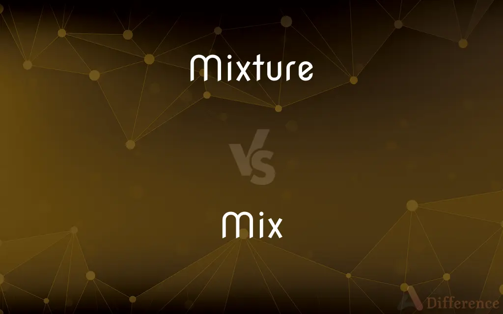 Mixture vs. Mix — What's the Difference?