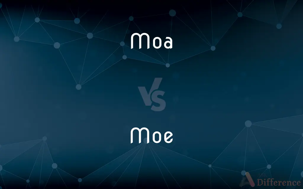 Moa vs. Moe — What's the Difference?