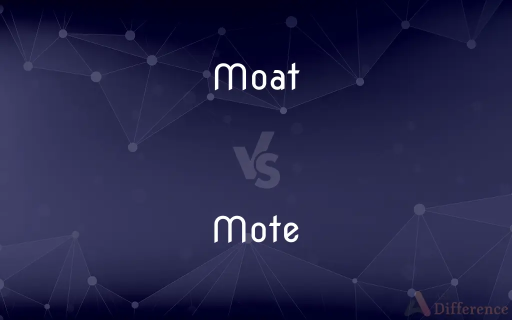 Moat vs. Mote — What's the Difference?