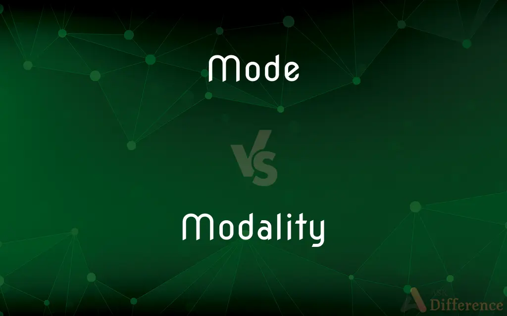 Mode vs. Modality — What's the Difference?