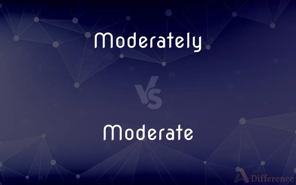Moderately vs. Moderate — What's the Difference?