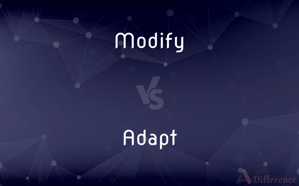 Modify vs. Adapt — What's the Difference?