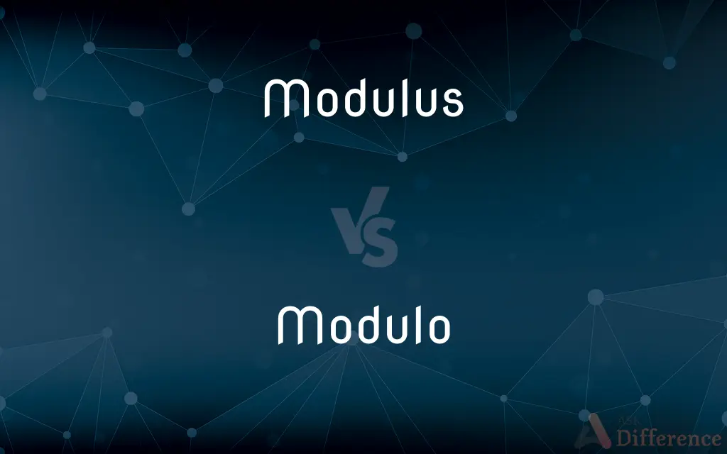 Modulus vs. Modulo — What's the Difference?