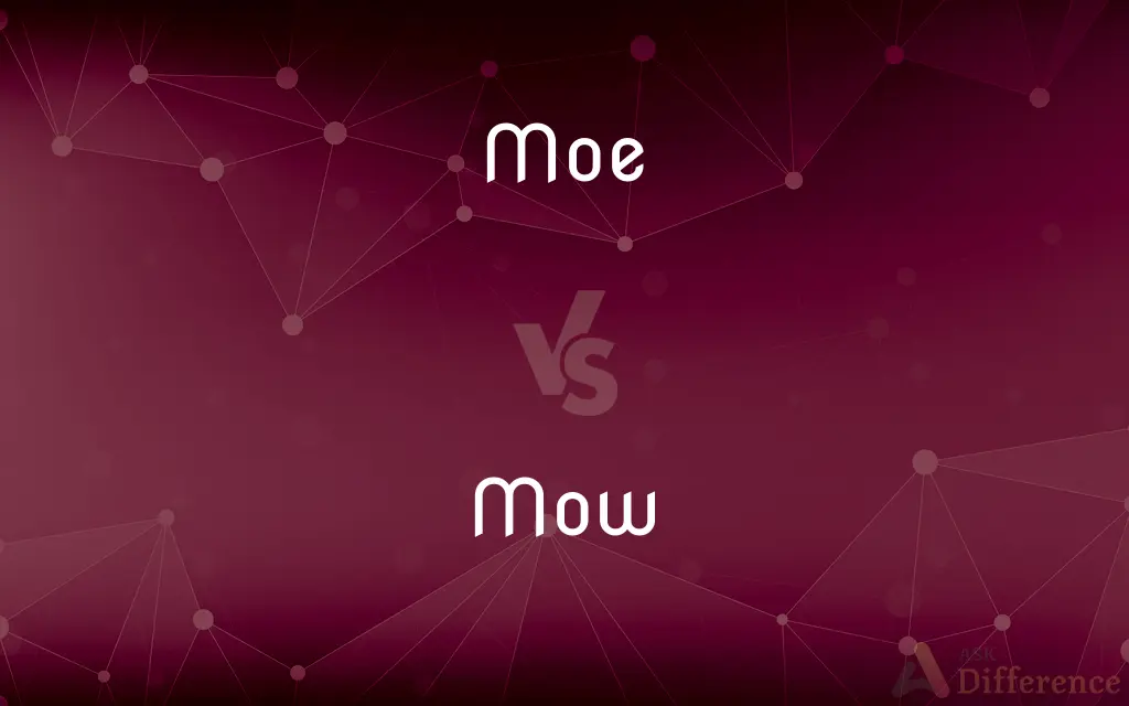 Moe vs. Mow — What's the Difference?