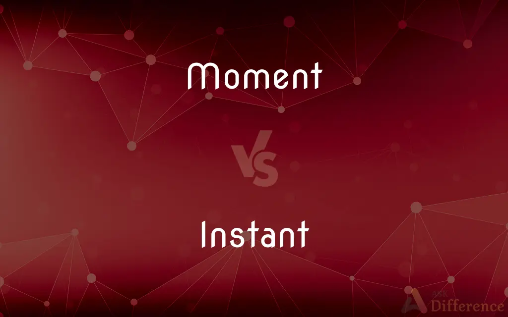 Moment vs. Instant — What's the Difference?