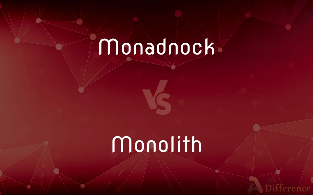 Monadnock vs. Monolith — What's the Difference?