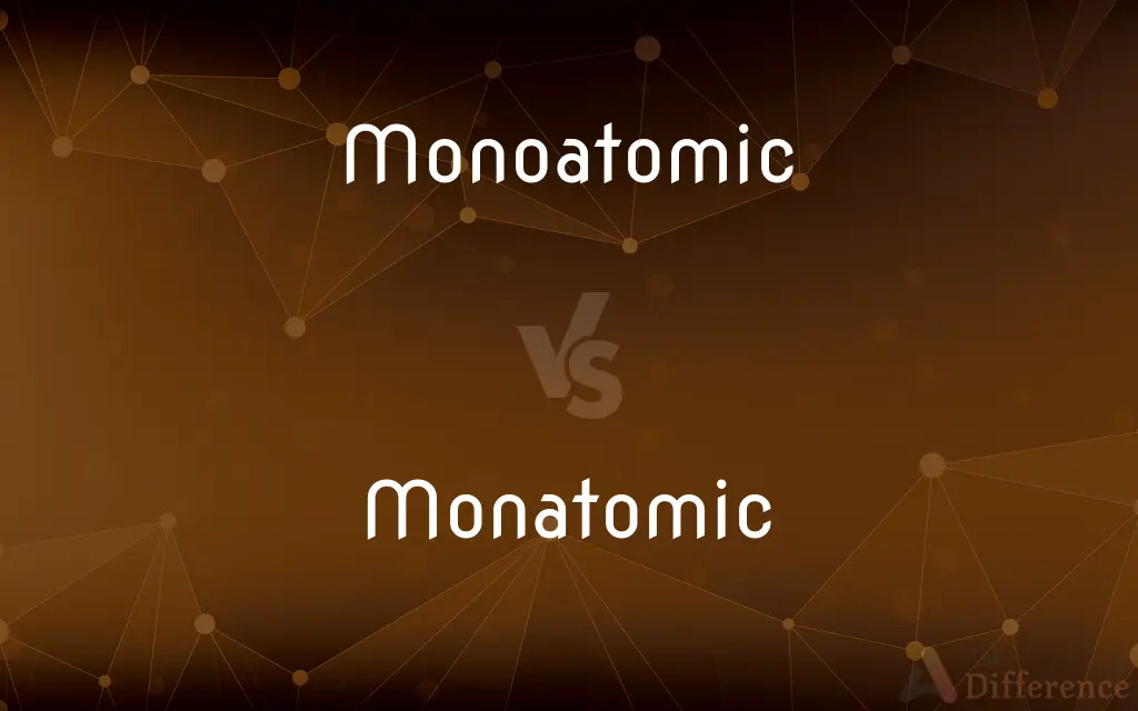 Monoatomic vs. Monatomic — What's the Difference?