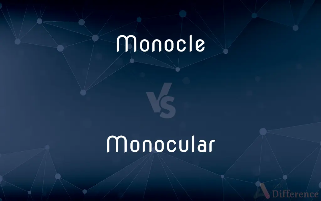 Monocle vs. Monocular — What's the Difference?