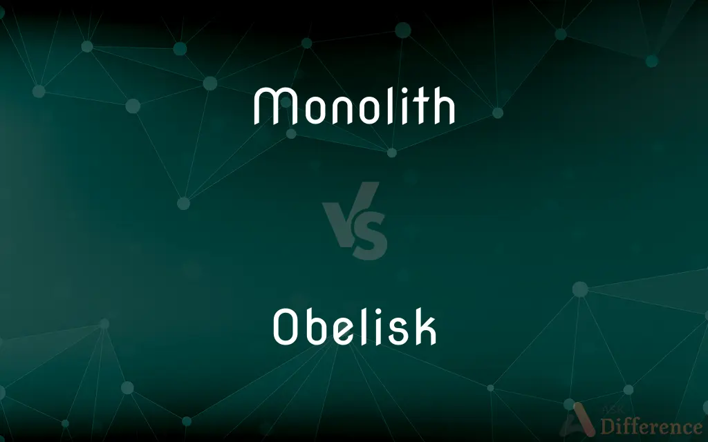 Monolith vs. Obelisk — What's the Difference?