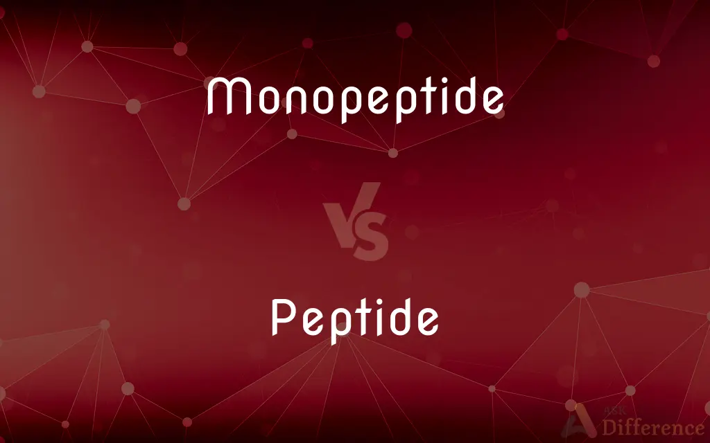 Monopeptide vs. Peptide — What's the Difference?