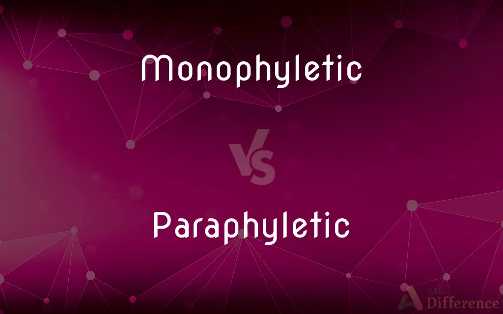 Monophyletic vs. Paraphyletic — What's the Difference?