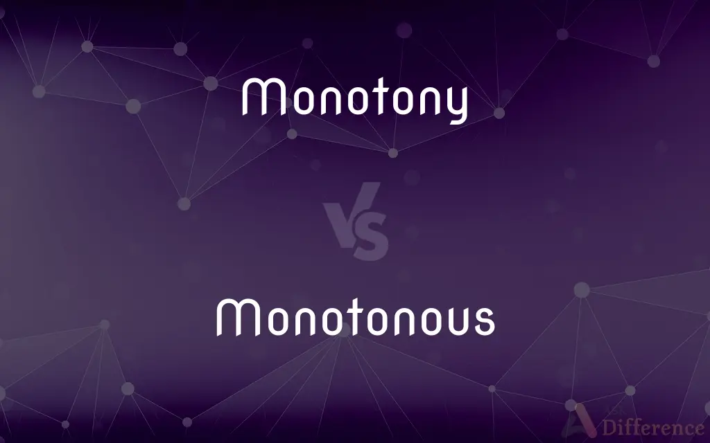 Monotony vs. Monotonous — What's the Difference?