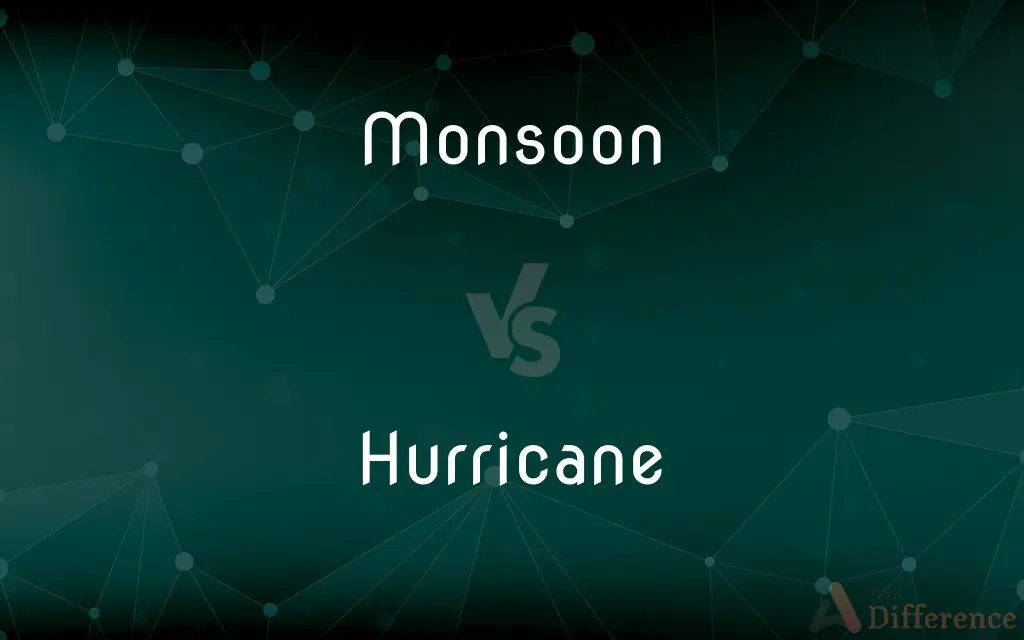 Monsoon vs. Hurricane — What's the Difference?