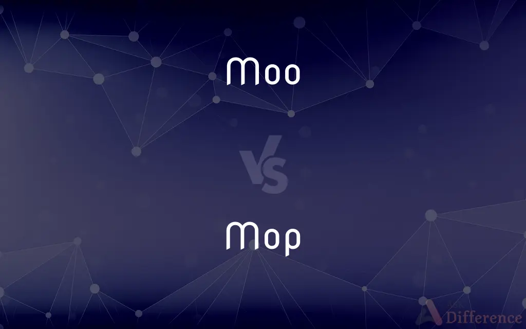 Moo vs. Mop — What's the Difference?
