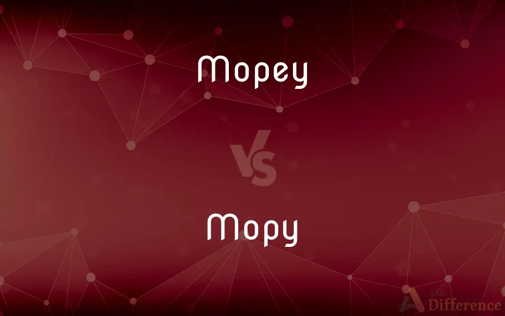 Mopey vs. Mopy — What's the Difference?