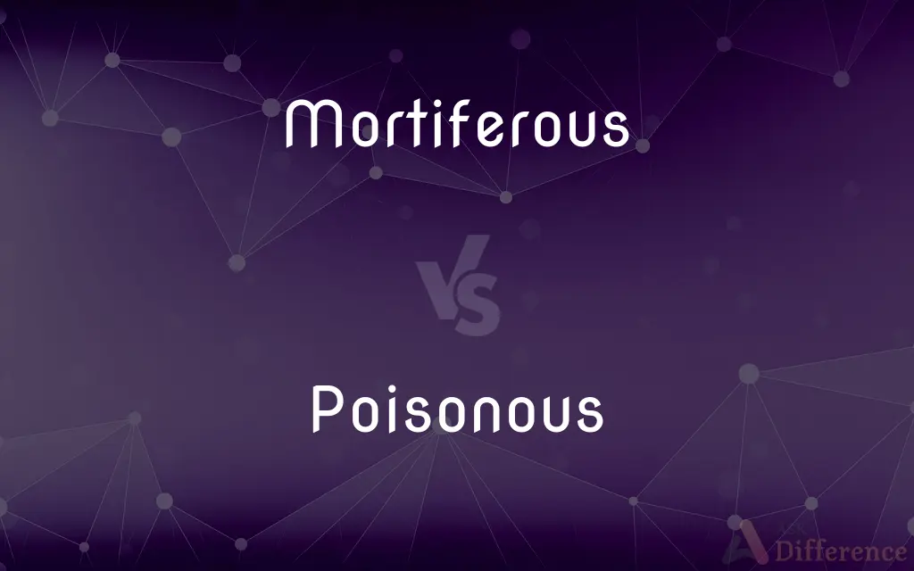 Mortiferous vs. Poisonous — What's the Difference?