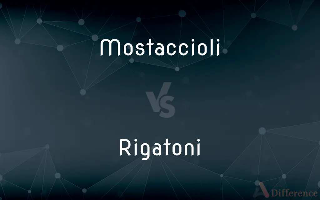Mostaccioli vs. Rigatoni — What's the Difference?