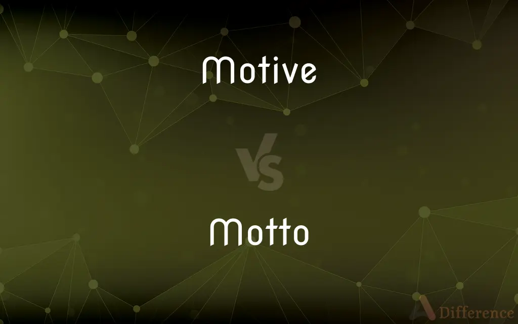 Motive vs. Motto — What's the Difference?