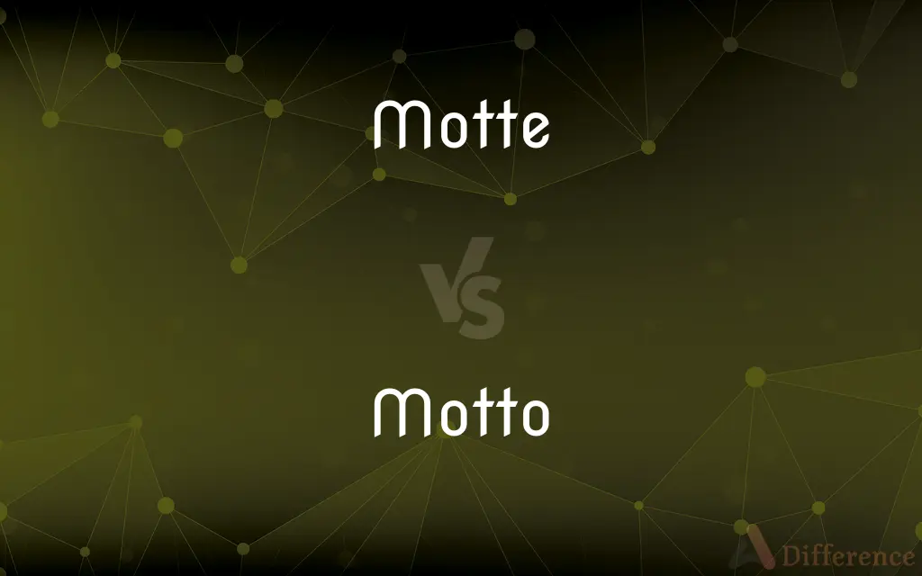Motte vs. Motto — What's the Difference?