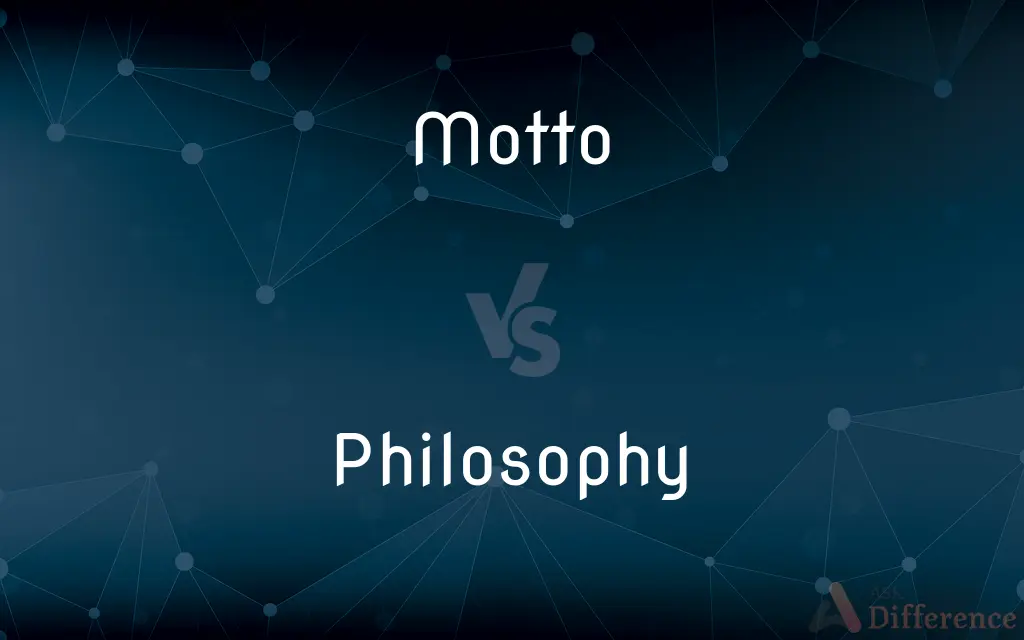 Motto vs. Philosophy — What's the Difference?