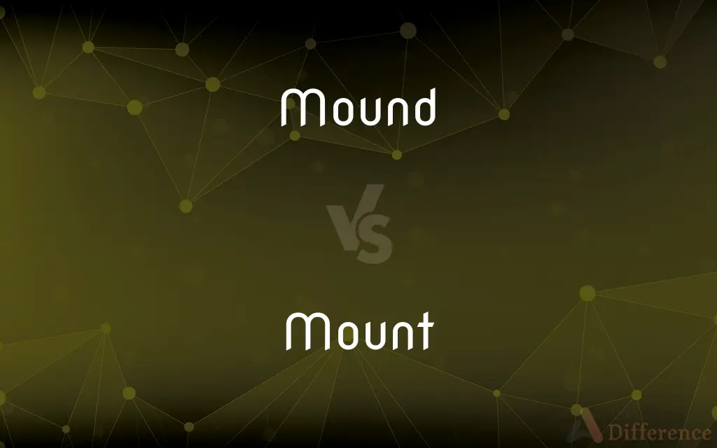 Mound vs. Mount — What's the Difference?