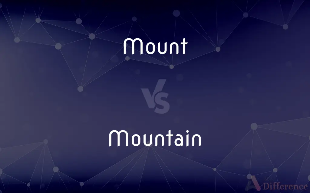 Mount vs. Mountain — What's the Difference?