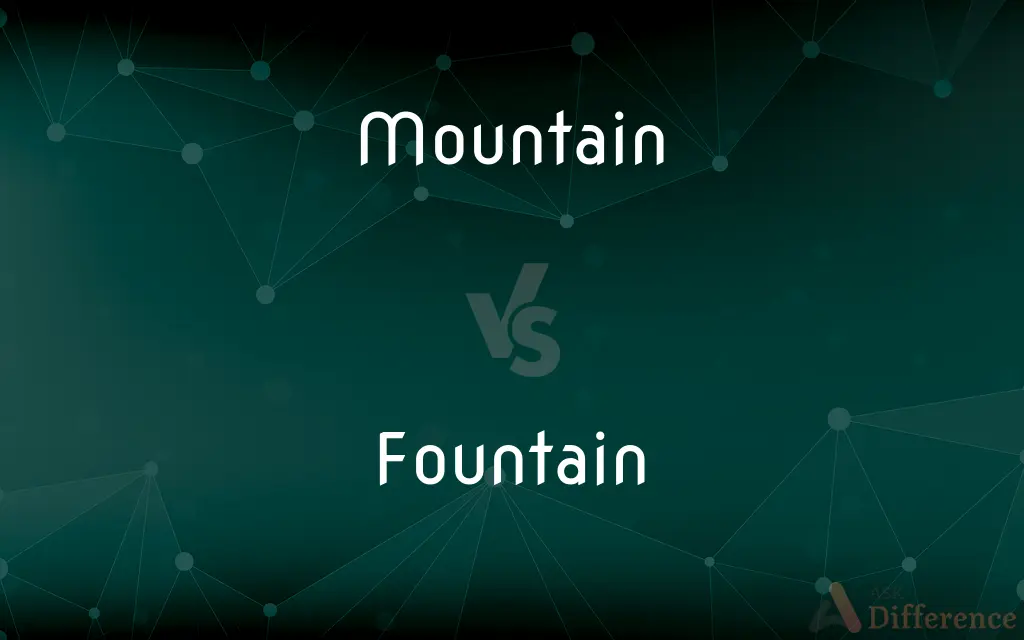 Mountain vs. Fountain — What's the Difference?