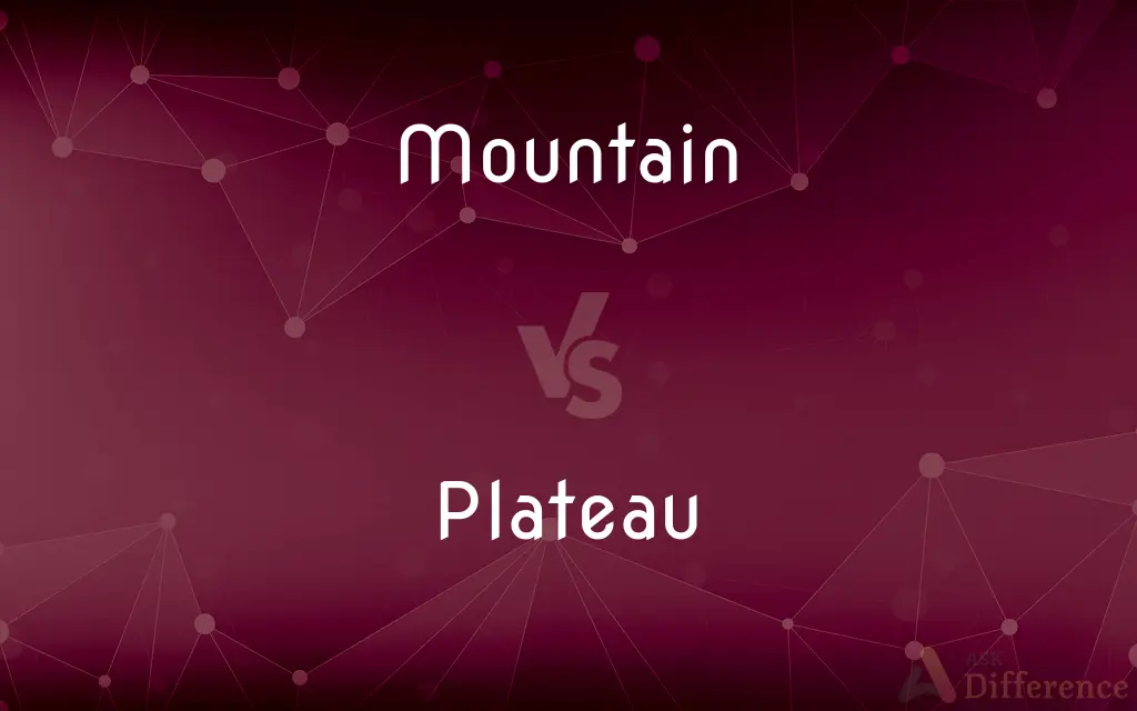 Mountain vs. Plateau — What's the Difference?