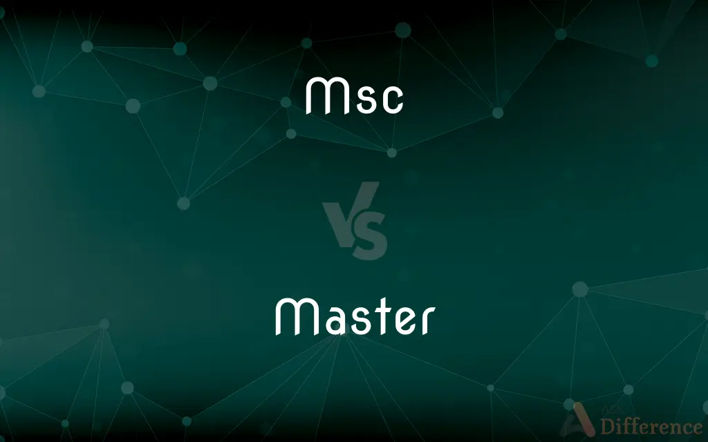 Msc vs. Master — What's the Difference?