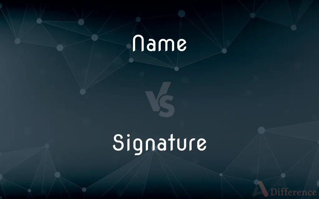 Name vs. Signature — What's the Difference?