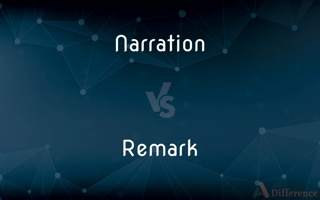 Narration vs. Remark