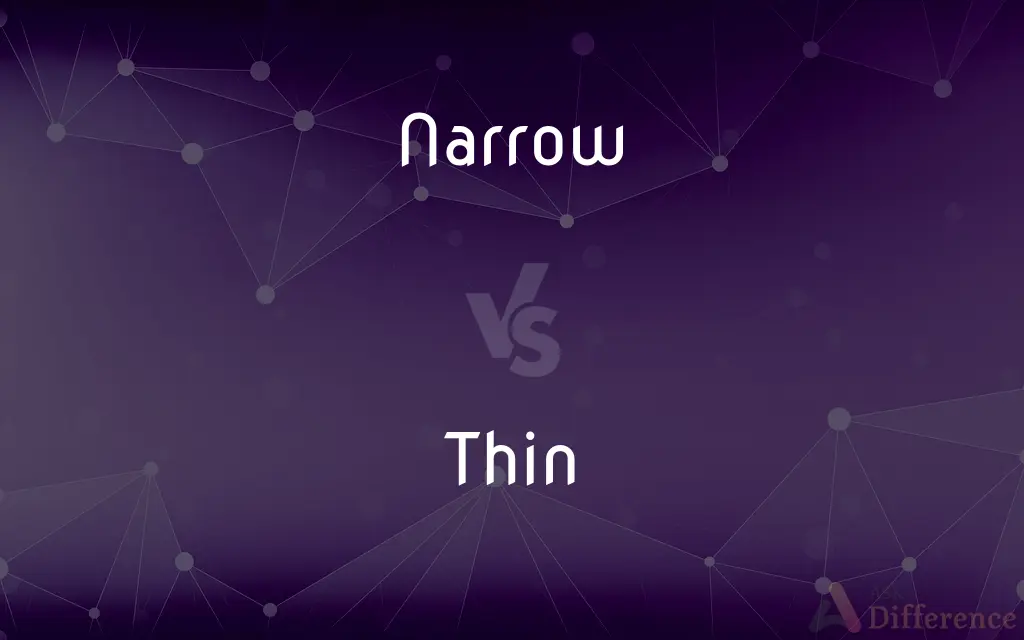 Narrow vs. Thin — What's the Difference?