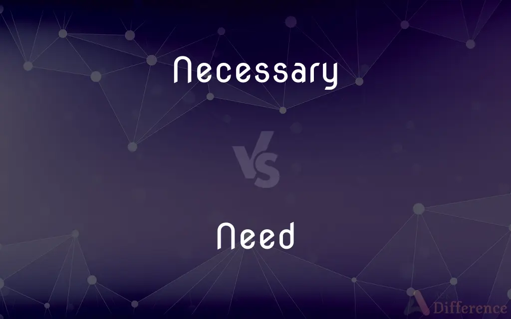 Necessary vs. Need — What's the Difference?