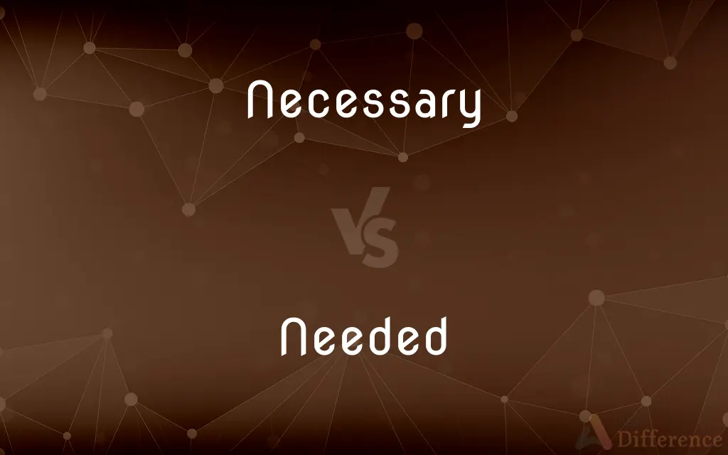 Necessary vs. Needed — What's the Difference?