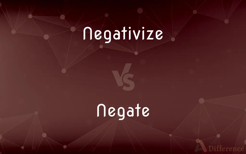 Negativize vs. Negate — What's the Difference?