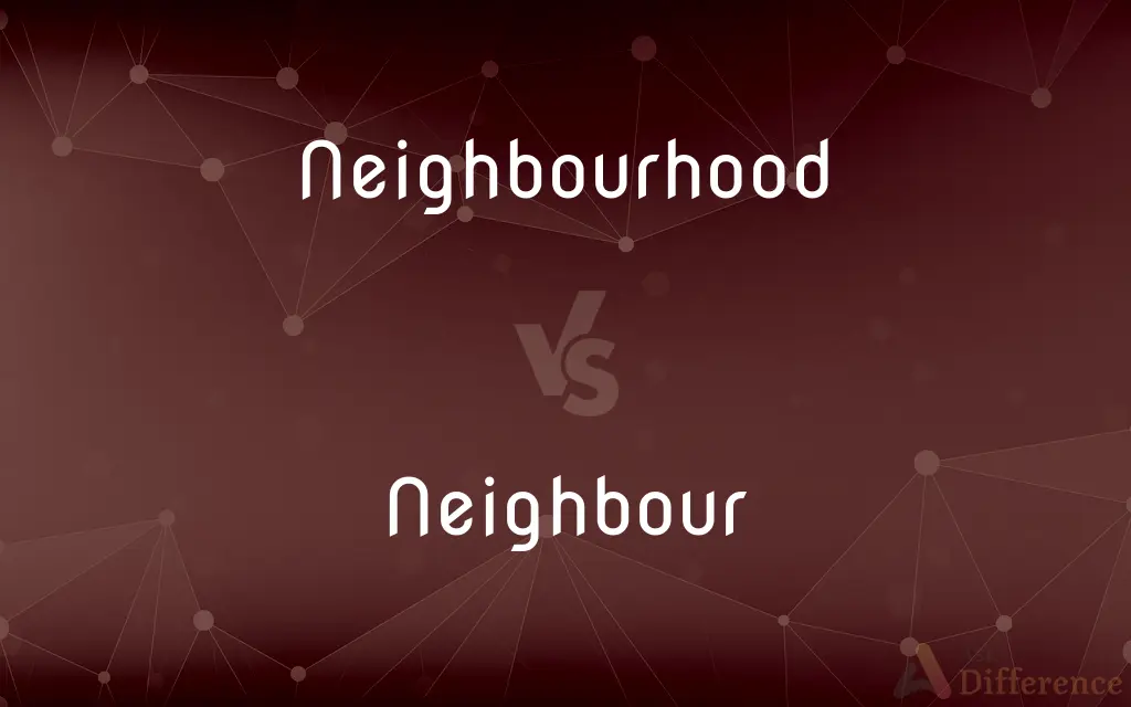 Neighbourhood vs. Neighbour — What's the Difference?