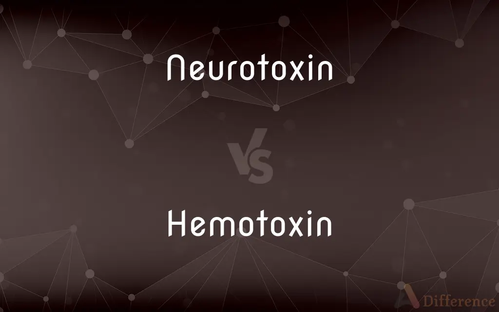 Neurotoxin vs. Hemotoxin — What's the Difference?