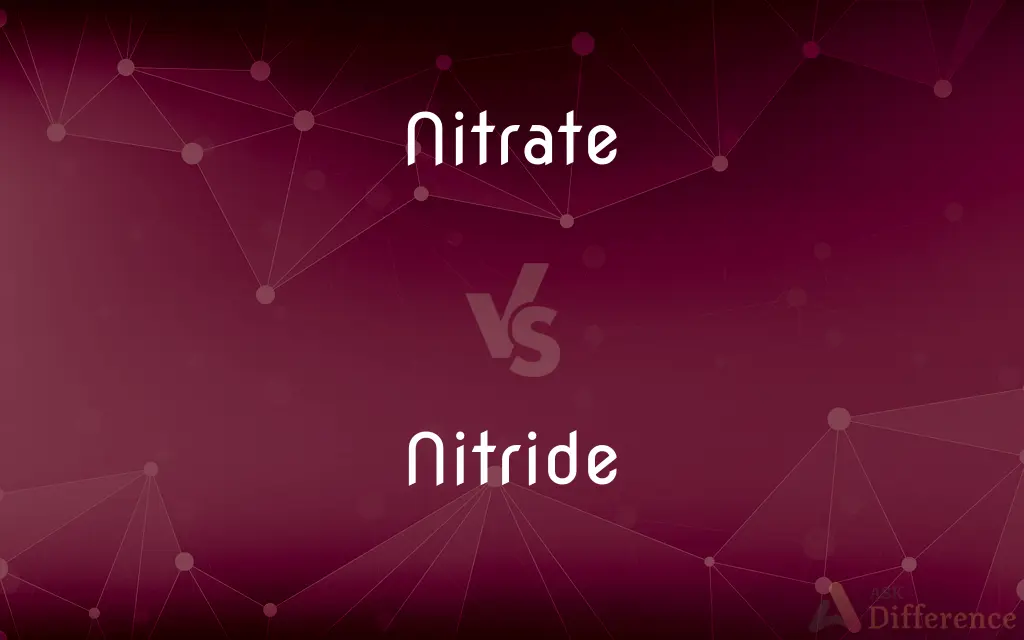 Nitrate vs. Nitride — What's the Difference?
