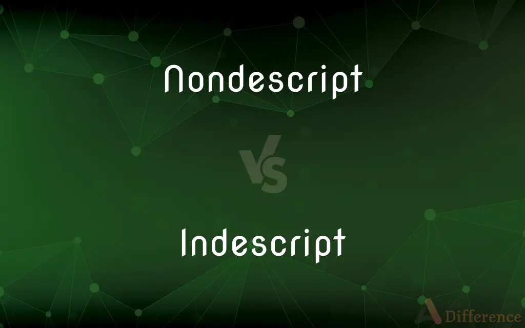 Nondescript vs. Indescript — What's the Difference?