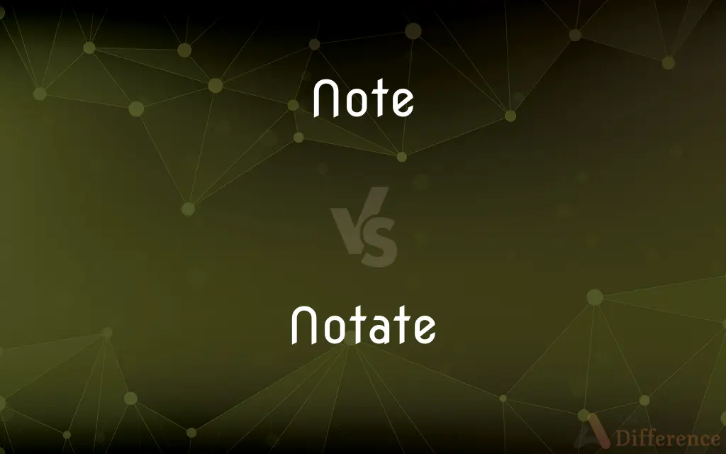 Note vs. Notate — What's the Difference?