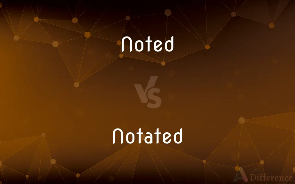 Noted vs. Notated — What's the Difference?