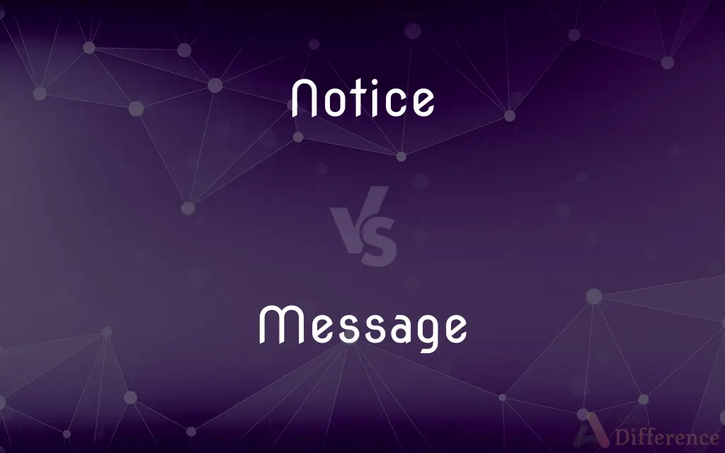 Notice vs. Message — What's the Difference?
