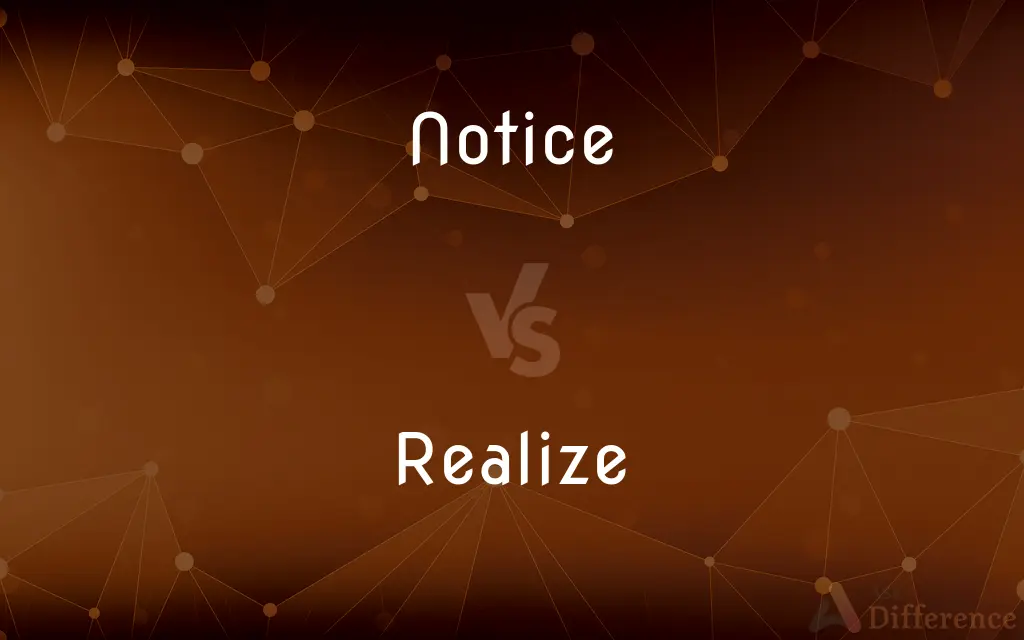 Notice vs. Realize — What's the Difference?