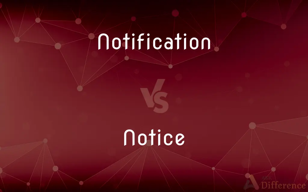 Notification vs. Notice — What's the Difference?