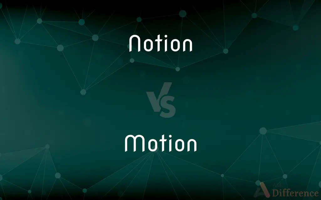 Notion vs. Motion — What's the Difference?
