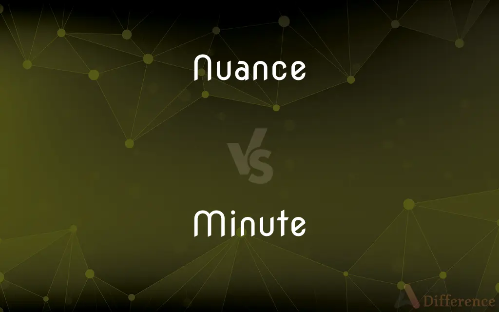 Nuance vs. Minute — What's the Difference?