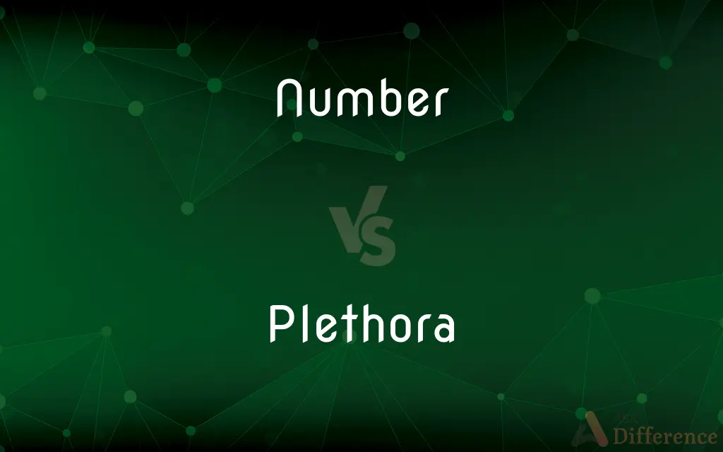 Number vs. Plethora — What's the Difference?