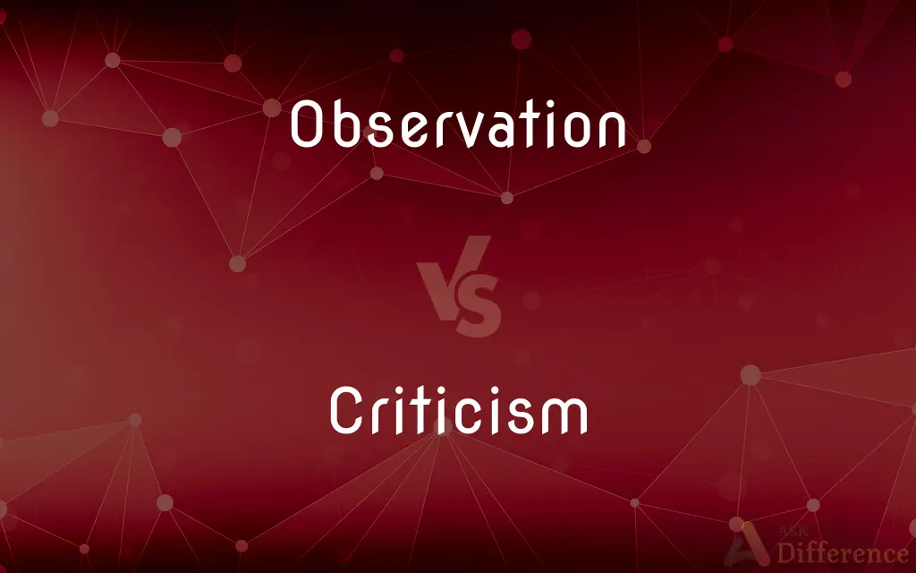 Observation vs. Criticism — What's the Difference?