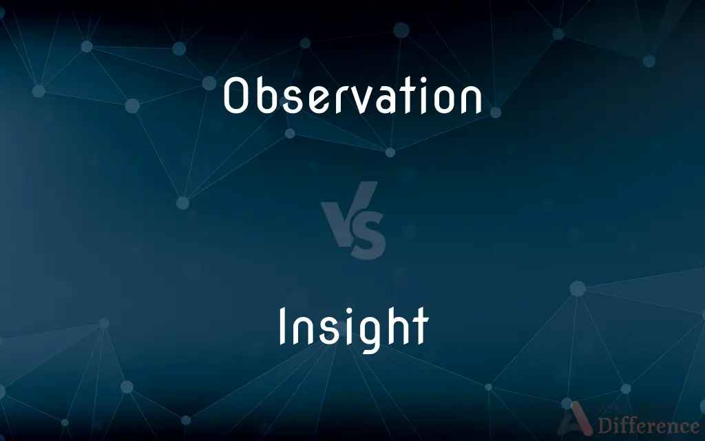 Observation vs. Insight — What's the Difference?