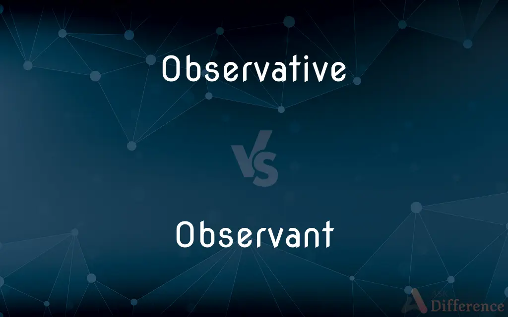 Observative vs. Observant — What's the Difference?